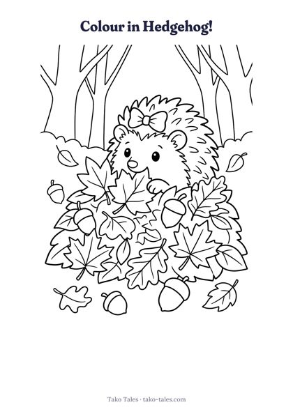 Colouring page: Hedgehog